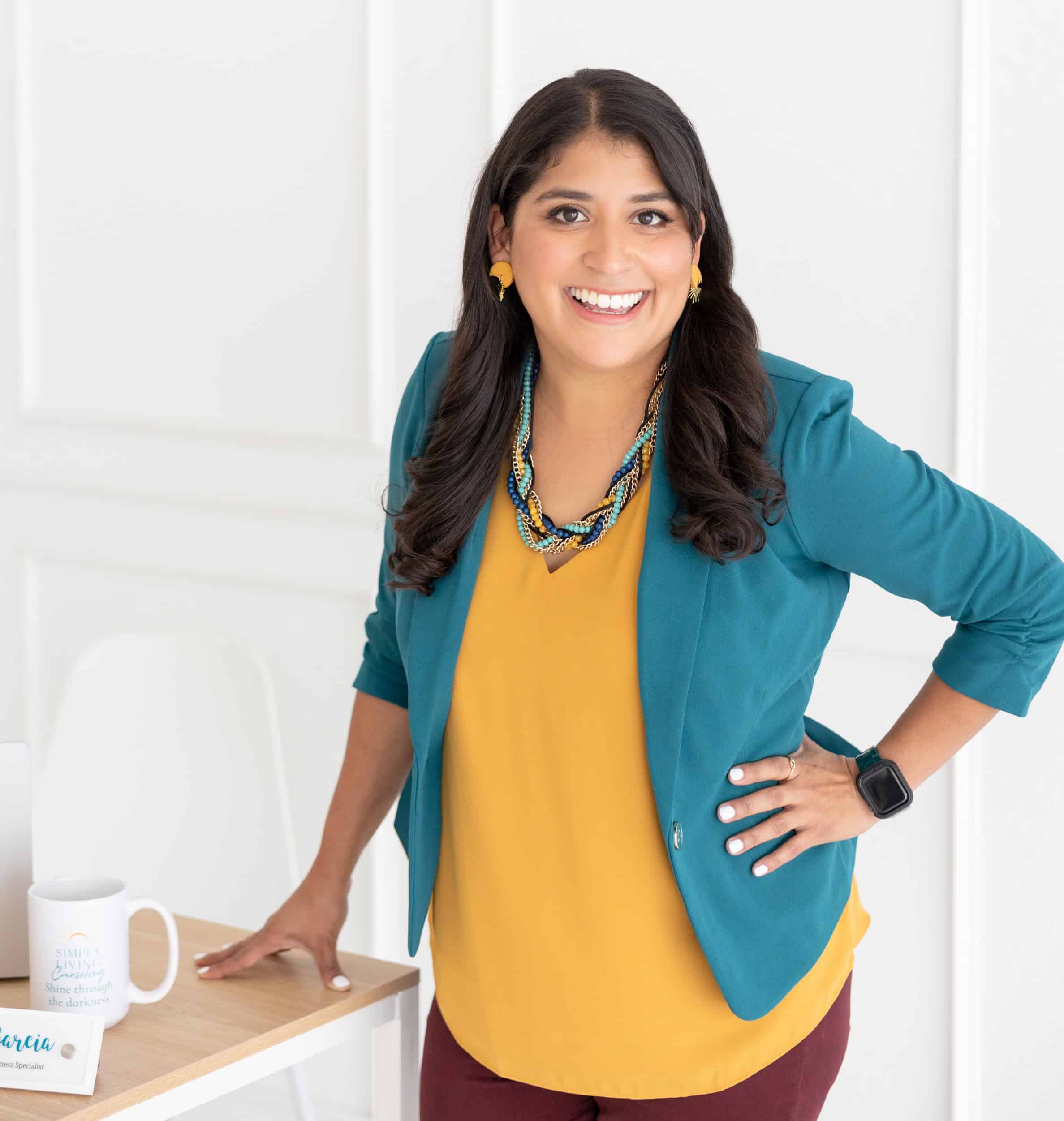 Dr. Rosie Garcia, a licensed psychologist and founder of Simply Living Counseling
